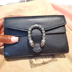 Gucci DIONYSUS SUPER MINI BAG Black Clutch & Wristlet